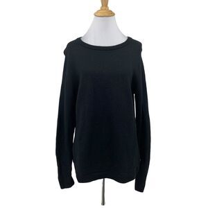 Royal Robbins Trim Fit Ventour Sweater Womens L Large Black Merino Wool Pullover
